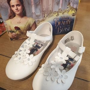 Disney Beauty & the Beast white dress shoes - toddler size 8